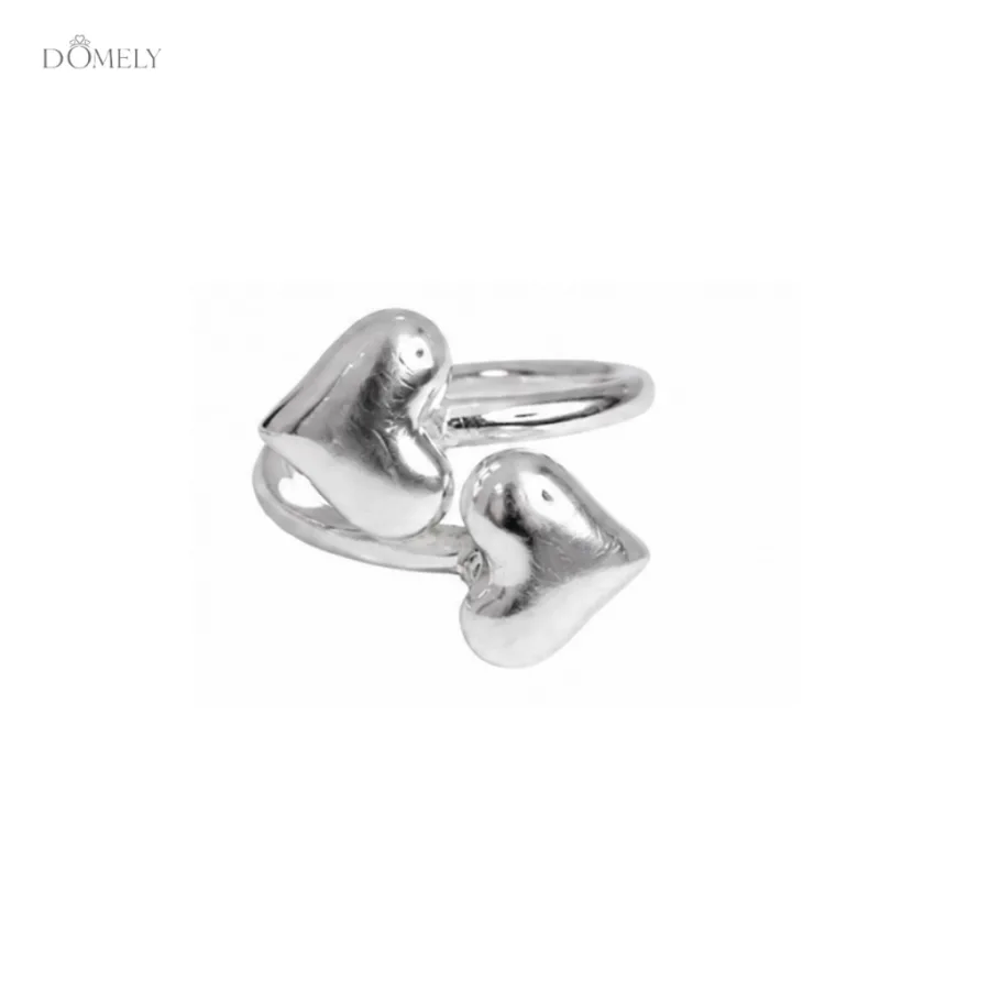 Anillo Doble Corazón Bomba