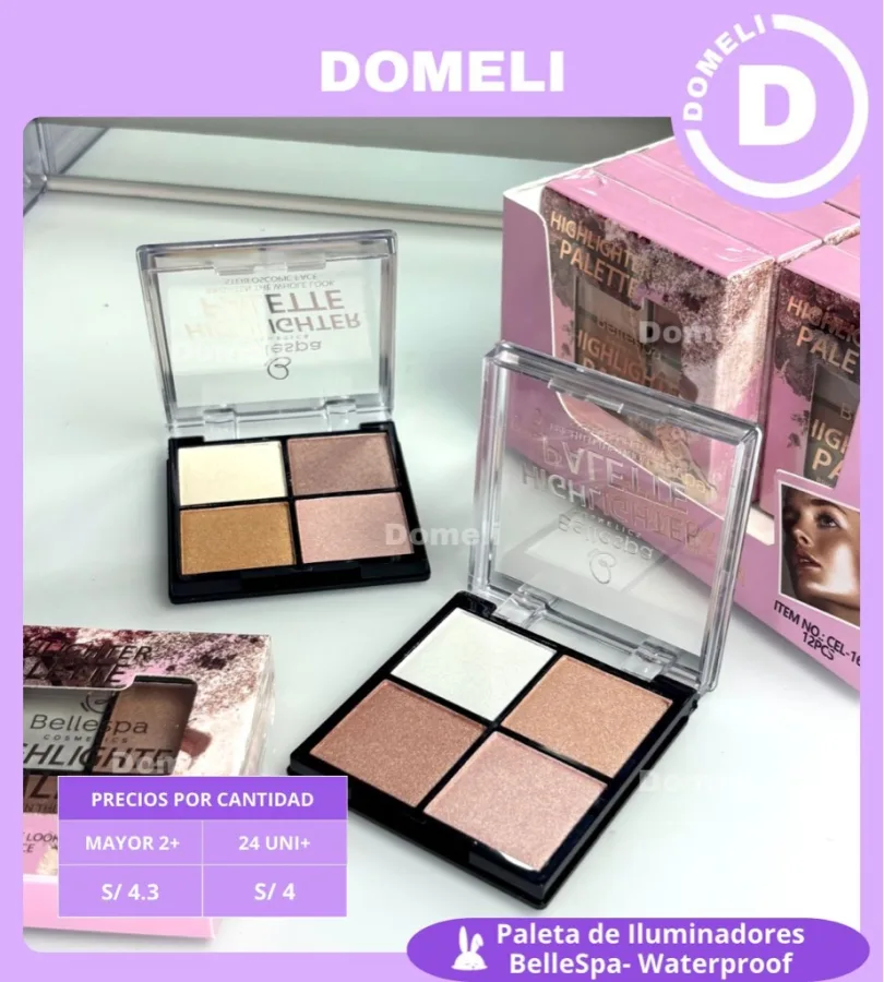 Paleta de Iluminadores BelleSpa- Waterproof