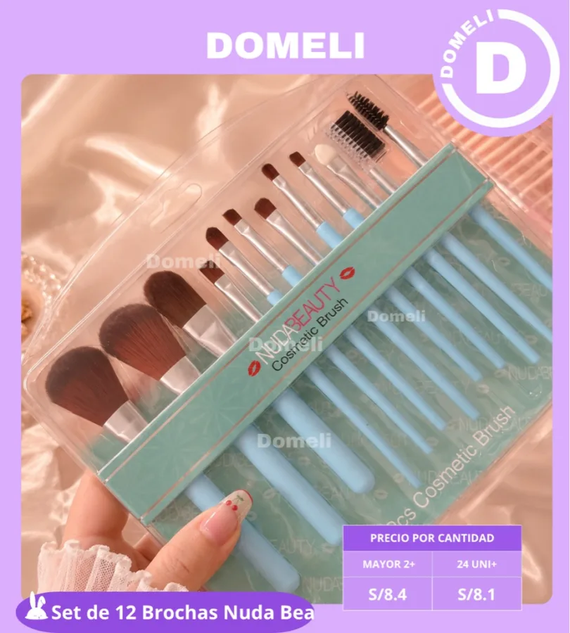 Set de 12 Brochas Nuda Beauty